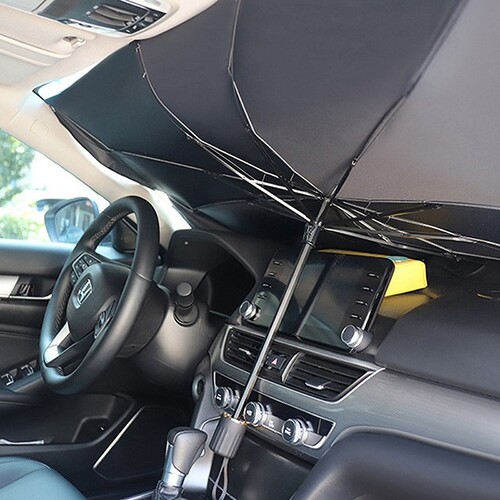 고급형 트래블로드 차량용 햇빛가리개 우산(블랙코팅+은박코팅)